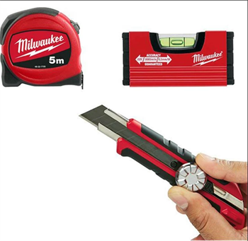 Milwaukee 3 Lü Maket Bıçağı+Metre+ Minibox Terazi Seti 4932471129
