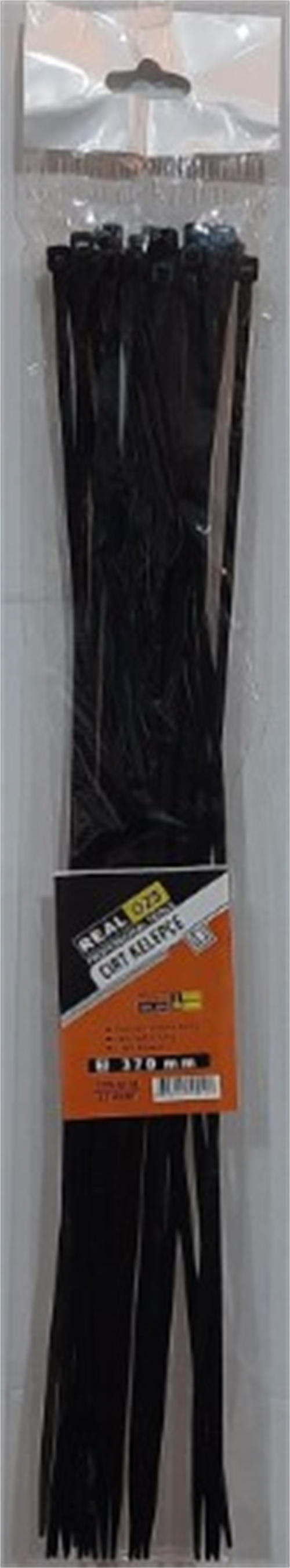 Realözs Siyah Cırt Kelepçe 3,6x370 Mm 25'li PaketCırt Kelepçeler